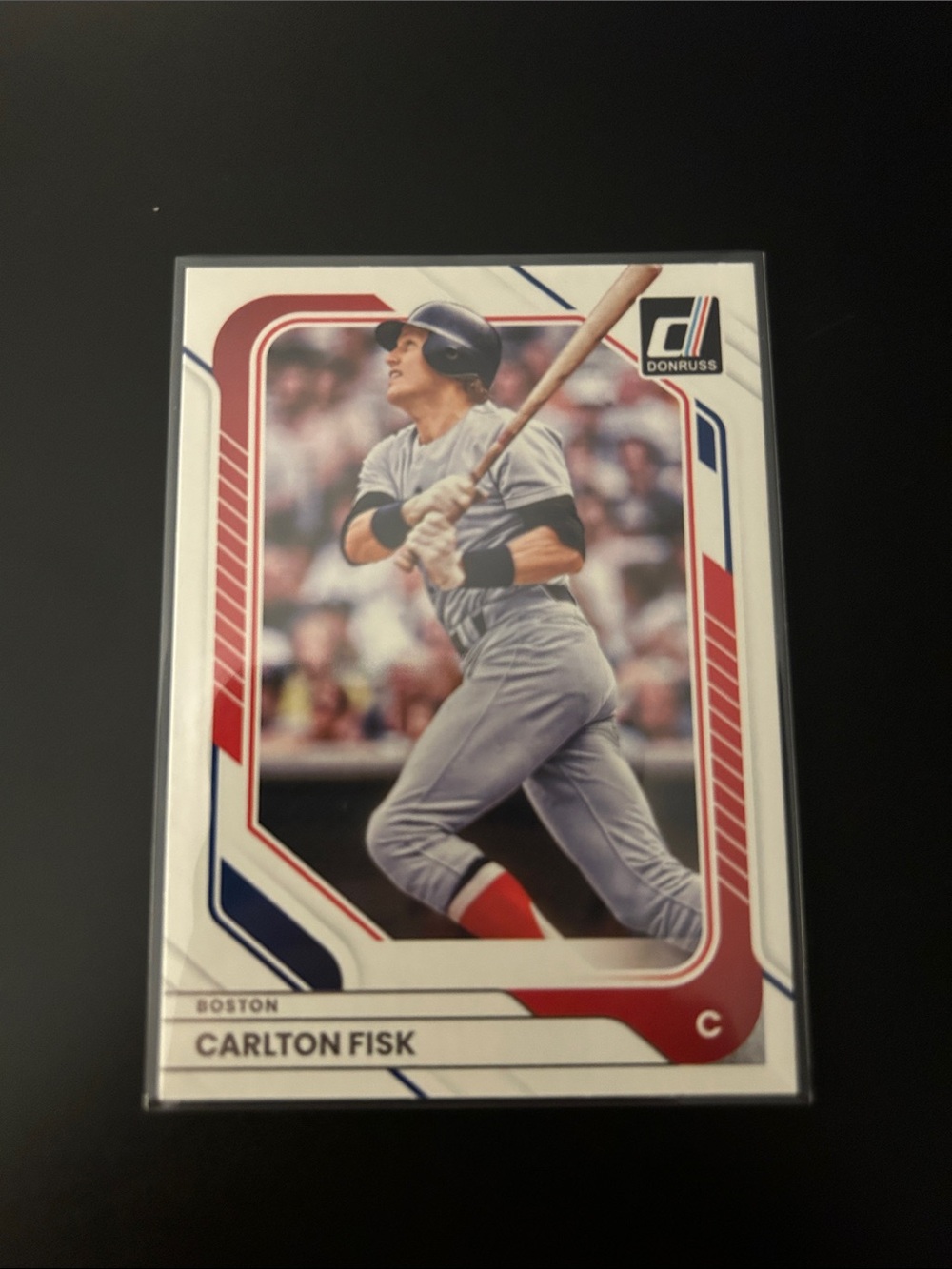 Donruss Carlton Fisk Baseball Card — Red and Blue Accents